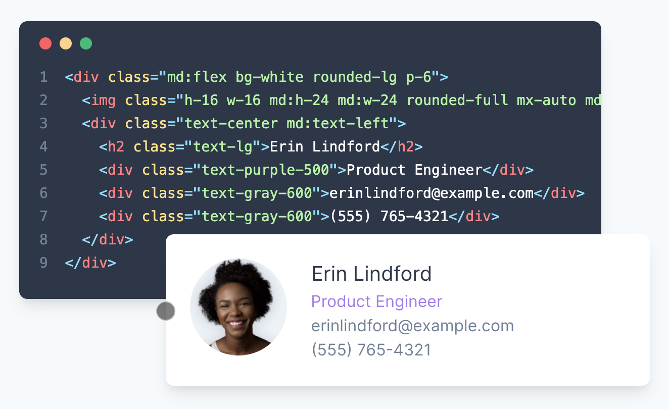Tailwind CSS example